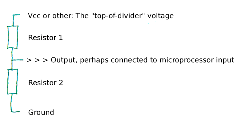 schematic of voltage divider